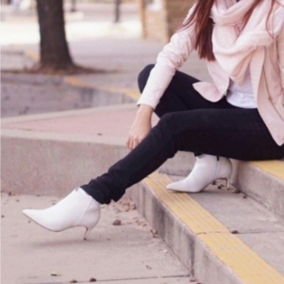 white kitten booties